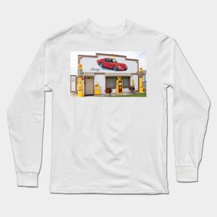 Restored Route 66 garage at Dwight. Long Sleeve T-Shirt